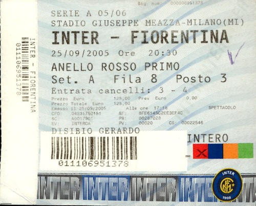 Biglietto stadio inter - biglietto,