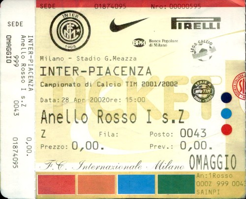 Biglietto stadio inter - biglietto,