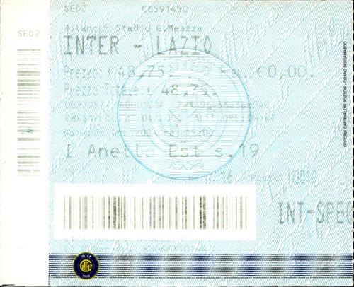 Biglietto stadio inter lazio - inter,