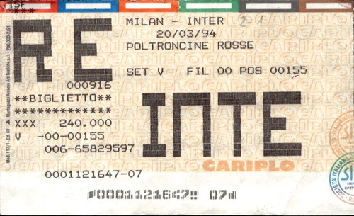 Biglietto stadio milan - biglietto,