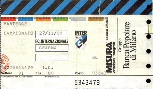 Biglietto stadio inter - biglietto,