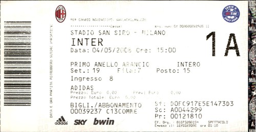 Biglietto stadio milan inter - stadio,