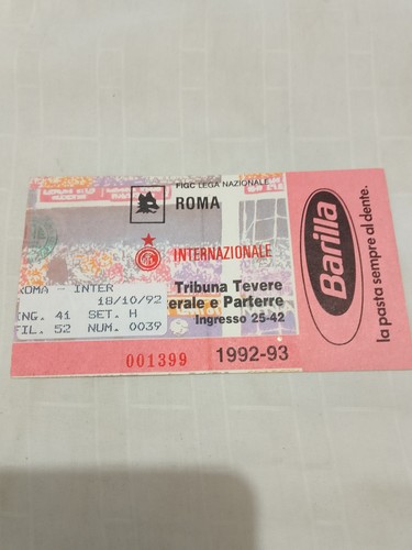 Biglietto ticket roma inter - ticket,