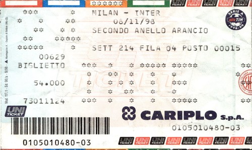 Biglietto stadio milan inter - biglietto,