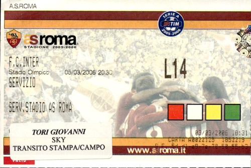 Biglietto ticket stadio s - ticket, a.s