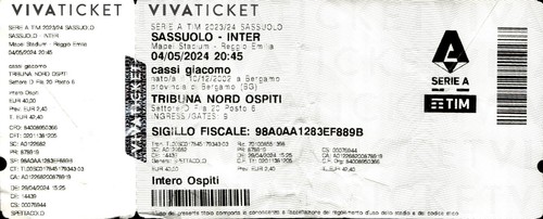 Biglietto stadio sassuolo - sassuolo,
