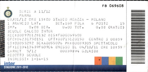 Biglietto stadio inter parma - biglietto,