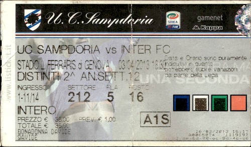 Biglietto stadio c - biglietto,