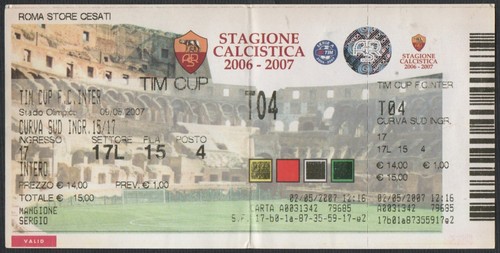 Biglietto stadio ticket roma - ticket,