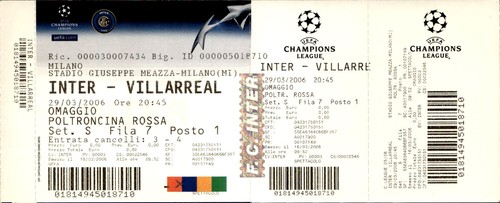 Biglietto stadio inter - biglietto,