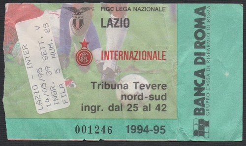 Biglietto stadio ticket lazio - stadio,