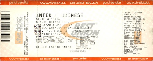 Biglietto stadio inter - stadio, vs
