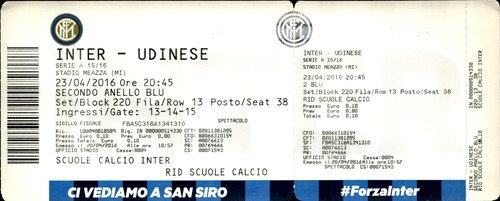 Biglietto stadio inter - stadio, udinese