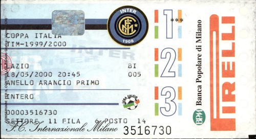Biglietto stadio inter - inter, lazio
