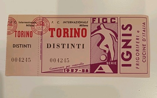 Inter torino biglietto ticket - biglietto,