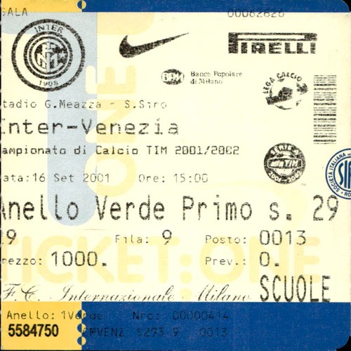 Biglietto stadio inter - stadio,
