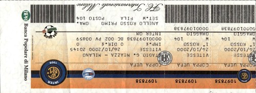 Biglietto stadio inter - biglietto, inter-vitesse