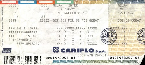 Biglietto stadio milan - stadio,
