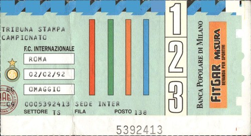 Biglietto stadio inter roma - biglietto,