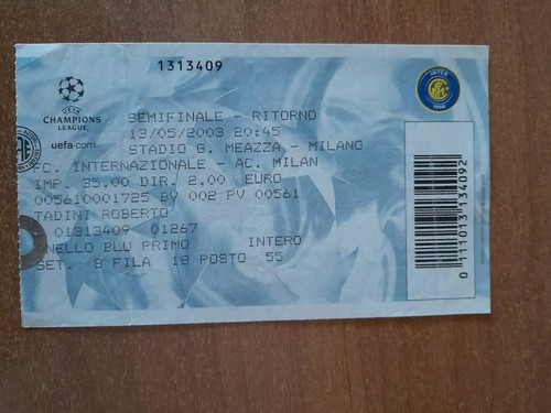 Biglietto ticket calcio stadio - biglietto,