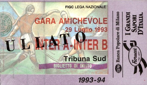 Biglietto stadio gara - biglietto,