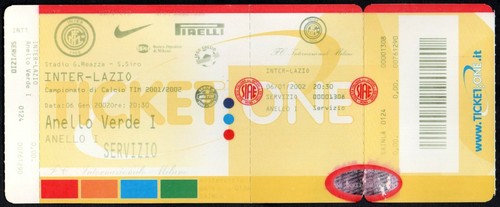 Biglietto stadio ticket inter - biglietto,